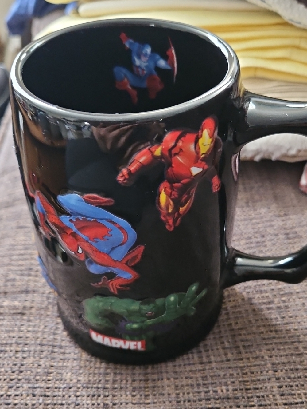 Marvel 2012 Marvel & Subs Black Coffee Tea Mug